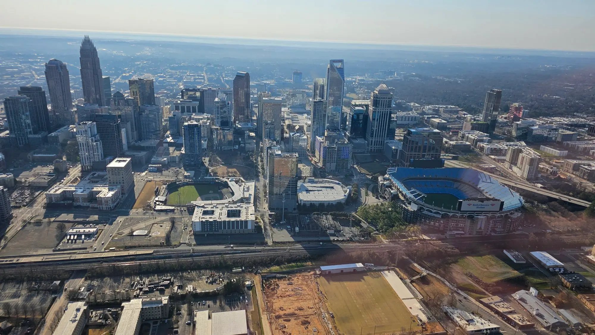 Aerial view of Charlotte during the Hot Lap Tour