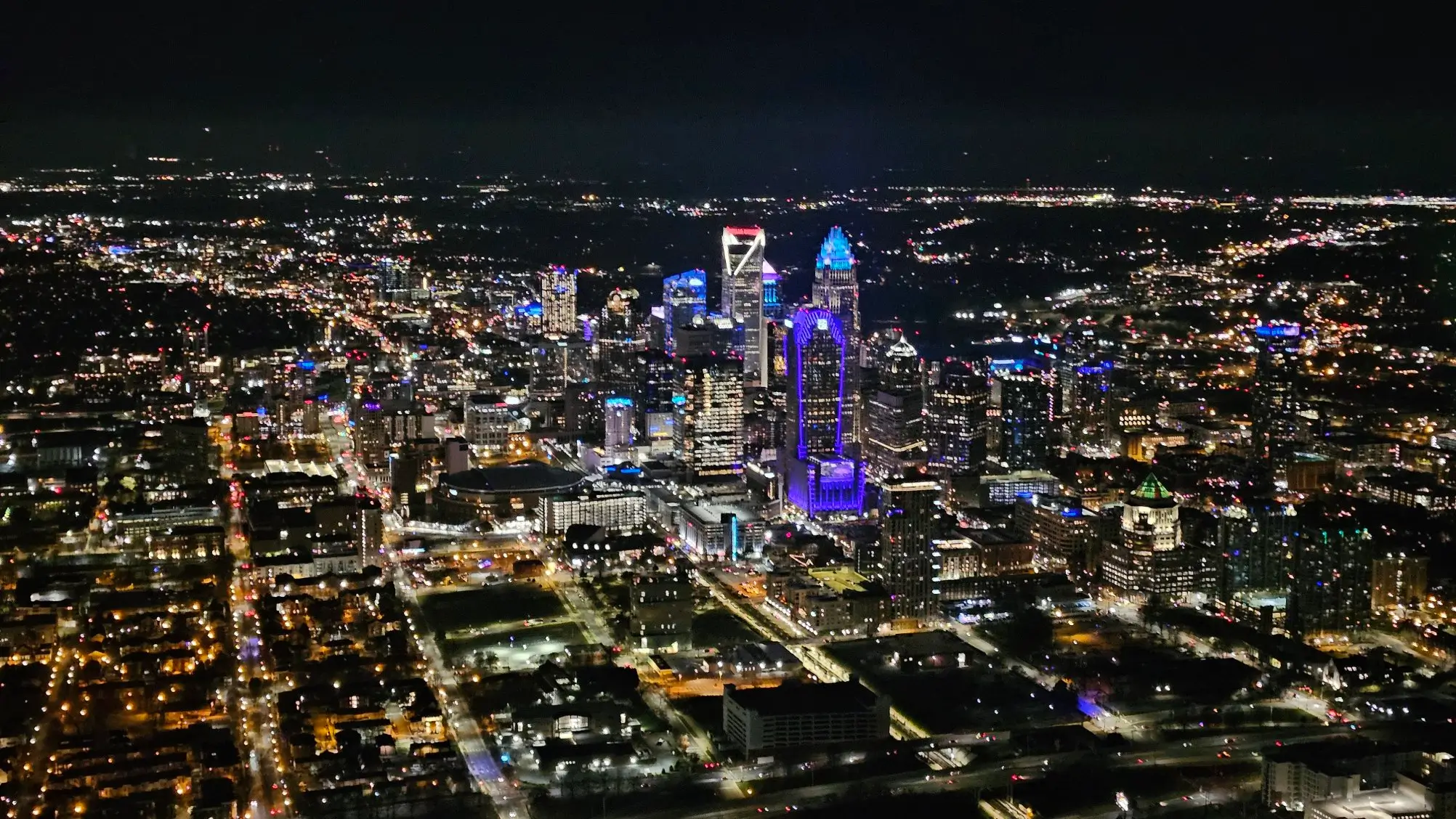 Aerial view of Charlotte during the Hot Lap Tour